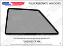 ポリカーボネート 左リアクォーターウインドウ｜Ford Fiesta MK3（1989〜1995年） 2