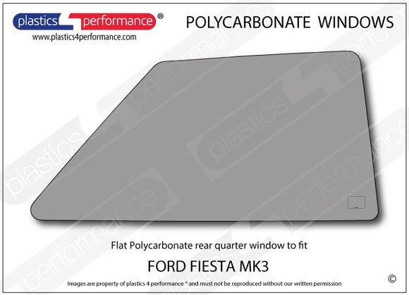 ポリカーボネート 右リアクォーターウインドウ｜Ford Fiesta MK3（1989〜1995年） 1