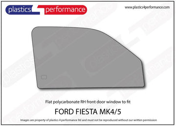 ポリカーボネート 右フロントドアウインドウ｜Ford Fiesta MK4 & MK5（1995〜2002年） 1