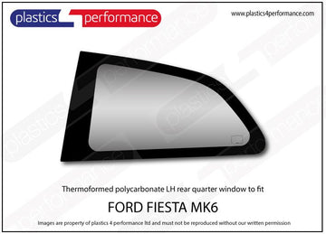 ポリカーボネート 左リアクォーターウインドウ｜Ford Fiesta Mk6 - 3dr Hatchback（2002〜2008年） 1