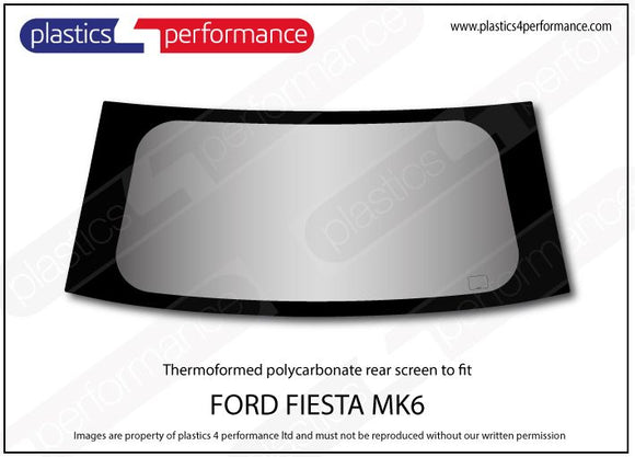 ポリカーボネート リアウインドウ｜Ford Fiesta Mk6 - 3dr Hatchback（2002〜2008年） 1