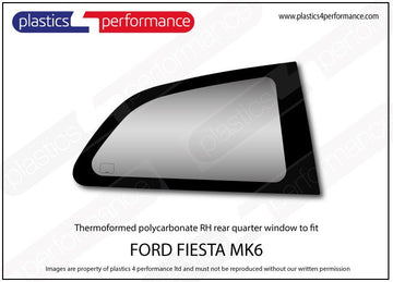 ポリカーボネート 右リアクォーターウインドウ｜Ford Fiesta Mk6 - 3dr Hatchback（2002〜2008年） 1