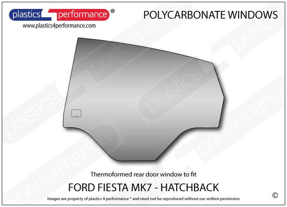 ポリカーボネート 左リアドアウインドウ｜Ford Fiesta Mk7 - 5dr Hatchback（2008〜2019年） 1