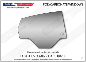 ポリカーボネート 右リアドアウインドウ｜Ford Fiesta Mk7 - 5dr Hatchback（2008〜2019年） 1