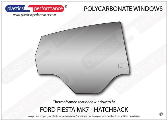 ポリカーボネート 右リアドアウインドウ｜Ford Fiesta Mk7 - 5dr Hatchback（2008〜2019年） 1