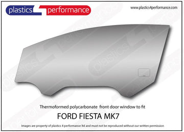 ポリカーボネート 左フロントドアウインドウ｜Ford Fiesta MK7 - 3dr Hatchback（2008〜2017年） 1