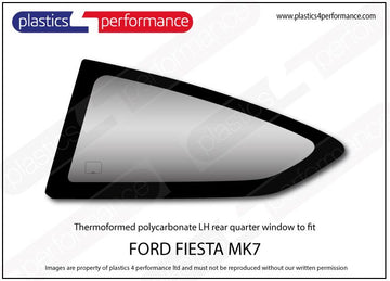 ポリカーボネート 左リアクォーターウインドウ｜Ford Fiesta MK7 - 3dr Hatchback（2008〜2017年） 1