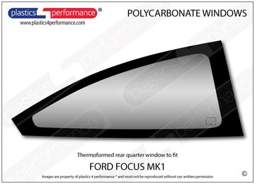 ポリカーボネート 右リアクォーターウインドウ｜Ford Focus MK1 - 3dr Hatchback（1998〜2004年） 1