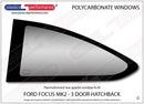 ポリカーボネート 左リアクォーターウインドウ｜Ford Focus MK2 - 3dr Hatchback（2004〜2010年） 1