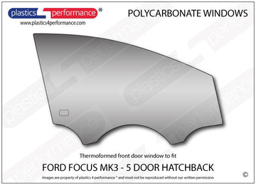 ポリカーボネート 右フロントドアウインドウ｜Ford Focus MK3 - 5dr Hatchback（2010〜2014年） 1