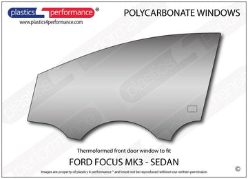 ポリカーボネート 左フロントドアウインドウ｜Ford Focus MK3 - Sedan（2010〜2014年） 1