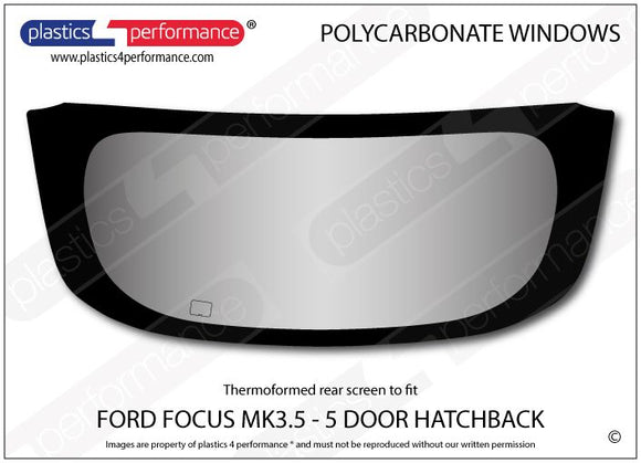 ポリカーボネート リアウインドウ｜Ford Focus MK3.5 - 5dr Hatchback（2015〜2018年） 1