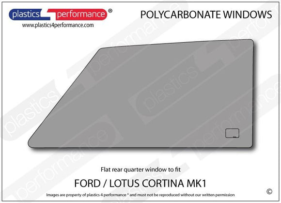 ポリカーボネート 右リアクォーターウインドウ｜Ford / Lotus Cortina MK1 1