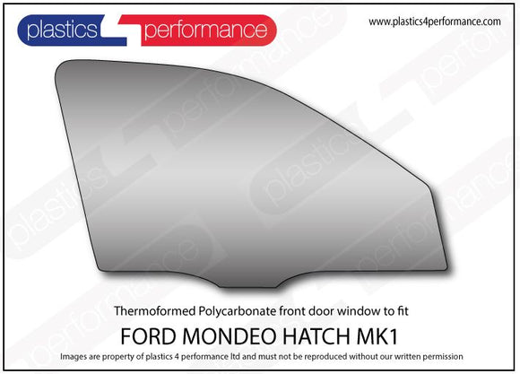 ポリカーボネート 右フロントドアウインドウ｜Ford Mondeo MK1 - 5dr Hatchback（1993〜1996年） 1