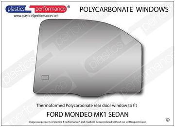 ポリカーボネート 左リアドアウインドウ｜Ford Mondeo MK1/2 - Sedan（1993〜2001年） 1