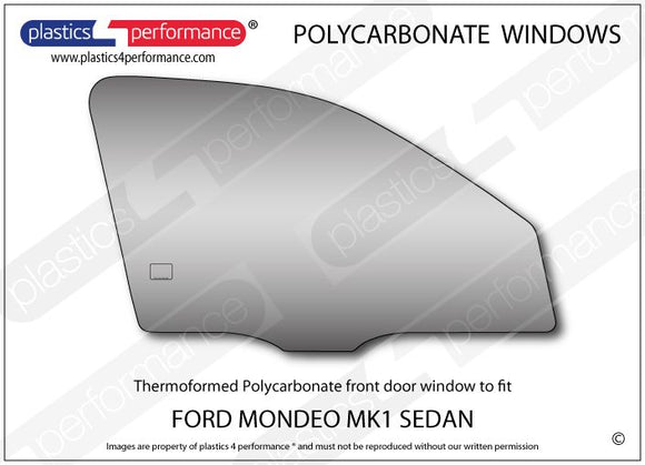 ポリカーボネート 右フロントドアウインドウ｜Ford Mondeo MK1/2 - Sedan（1993〜2001年） 1