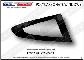 ポリカーボネート 右リアクォーターウインドウ｜Ford Mustang 6th Generation（2015〜2023年） 1