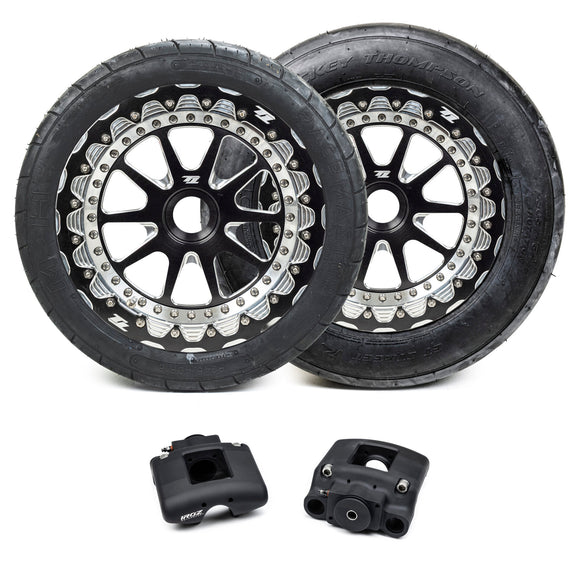 Belak V2 18/17 コンプリート ドラッグパック センターロック（18×8.5・17×12 ビードロック＋タイヤ／Iroz パーキングブレーキ付）（Huracán・R8）