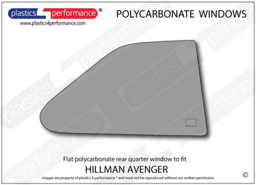 ポリカーボネート 右リアクォーターウインドウ｜Hillman Avenger