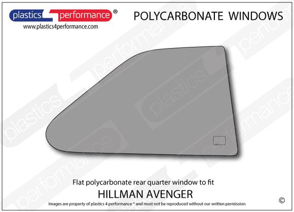 ポリカーボネート 右リアクォーターウインドウ｜Hillman Avenger