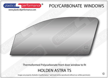 ポリカーボネート 左フロントドアウインドウ｜Holden Astra TS - 3dr Hatchback