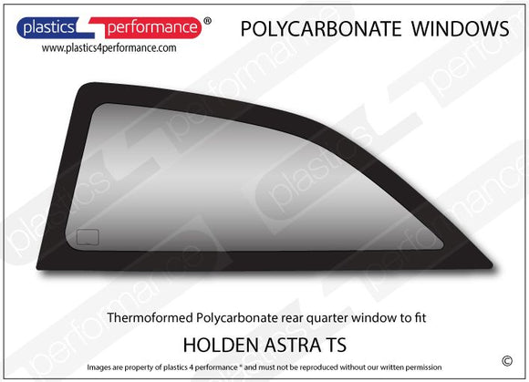 ポリカーボネート 左リアクォーターウインドウ｜Holden Astra TS - 3dr Hatchback