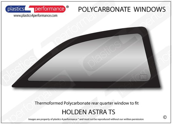 ポリカーボネート 右リアクォーターウインドウ｜Holden Astra TS - 3dr Hatchback