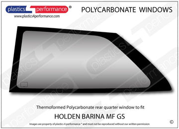 ポリカーボネート 左リアクォーターウインドウ｜Holden Barina MF GS - 3dr Hatchback