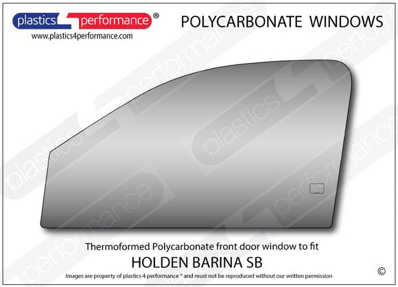 ポリカーボネート 左フロントドアウインドウ｜Holden Barina SB - 3dr Hatchback