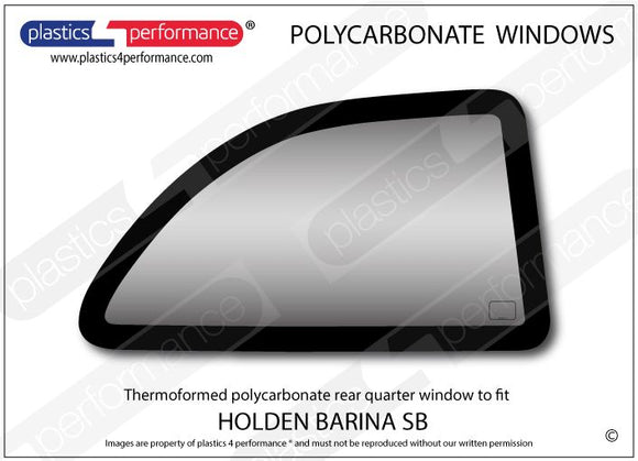 ポリカーボネート 右リアクォーターウインドウ｜Holden Barina SB - 3dr Hatchback
