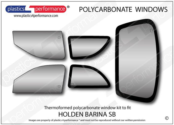 ポリカーボネート ウインドウキット｜Holden Barina SB - 3dr Hatchback