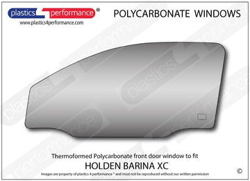 ポリカーボネート 左フロントドアウインドウ｜Holden Barina XC - 3dr Hatchback