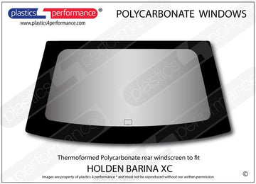 ポリカーボネート リアウインドウ｜Holden Barina XC - 3dr Hatchback
