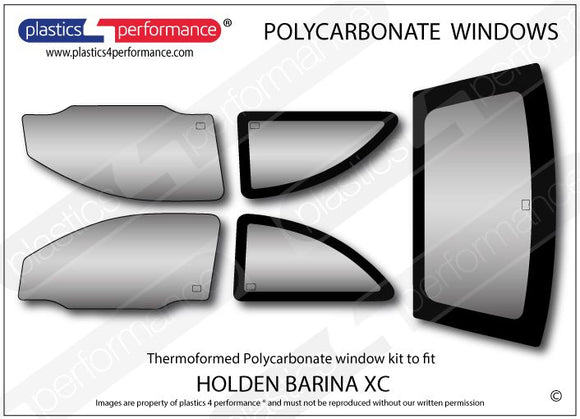 ポリカーボネート ウインドウキット｜Holden Barina XC - 3dr Hatchback