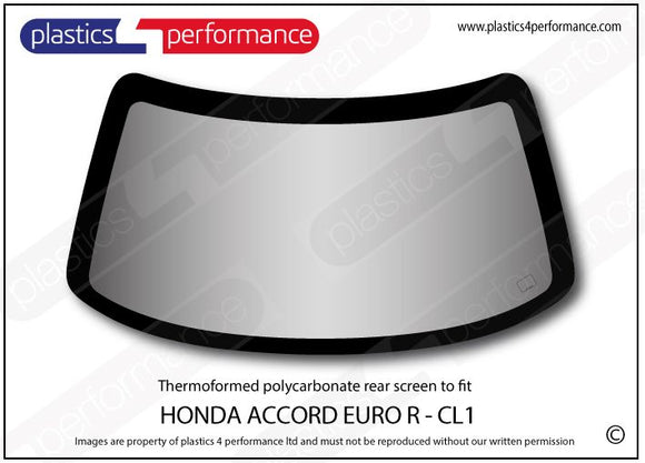 ポリカーボネート リアウインドウ｜ホンダ Accord Euro R - CL1 6th Generation