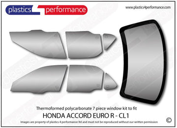 ポリカーボネート ウインドウキット｜ホンダ Accord Euro R - CL1 6th Generation