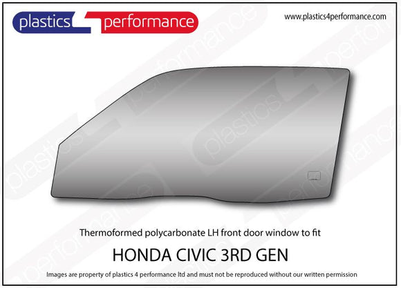 ポリカーボネート ウインドウキット｜ホンダ Civic AG/ AH - 3dr Hatchback