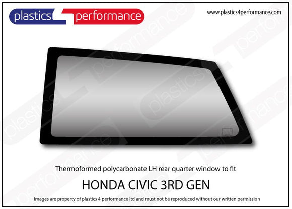 ポリカーボネート ウインドウキット｜ホンダ Civic AG/ AH - 3dr Hatchback