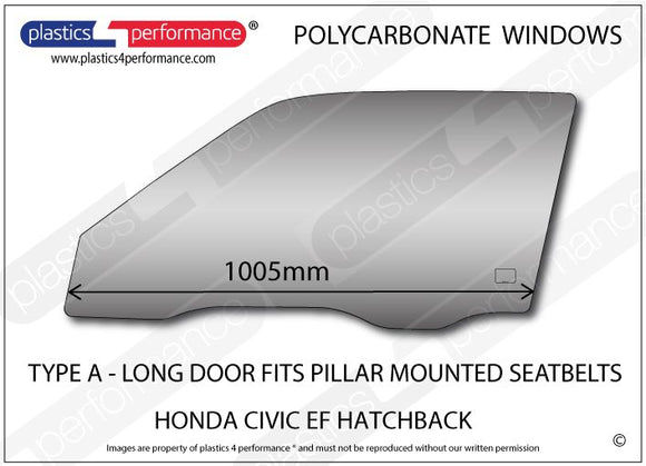 ポリカーボネート ウインドウキット｜ホンダ Civic EF - 3dr Hatchback