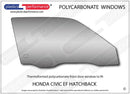 ポリカーボネート 右フロントドアウインドウ｜ホンダ Civic EF - 3dr Hatchback