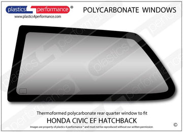 ポリカーボネート 左リアクォーターウインドウ｜ホンダ Civic EF - 3dr Hatchback