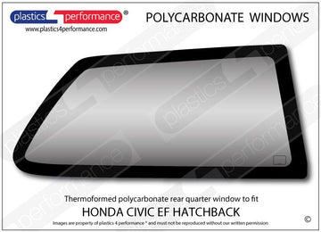 ポリカーボネート 右リアクォーターウインドウ｜ホンダ Civic EF - 3dr Hatchback