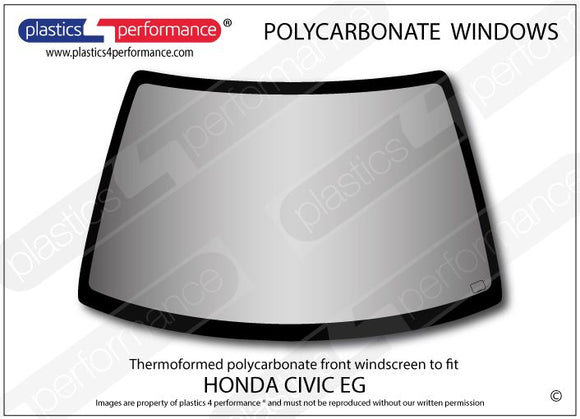 ポリカーボネート フロントウインドスクリーン｜ホンダ Civic EG - 3dr Hatchback