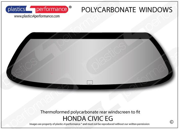 ポリカーボネート リアウインドウ｜ホンダ Civic EG - 3dr Hatchback