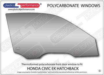 ポリカーボネート 右フロントドアウインドウ｜ホンダ Civic EK - 3dr Hatchback