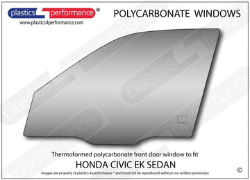 ポリカーボネート 左フロントドアウインドウ｜ホンダ Civic EK - 4dr Sedan