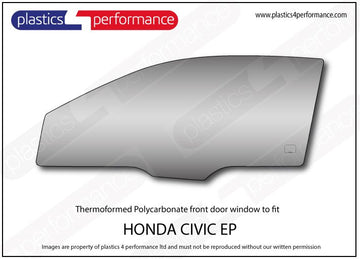 ポリカーボネート 左フロントドアウインドウ｜ホンダ Civic EP - 3dr Hatchback