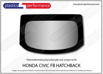 ポリカーボネート リアウインドウ｜ホンダ Civic FB - 5dr Hatchback