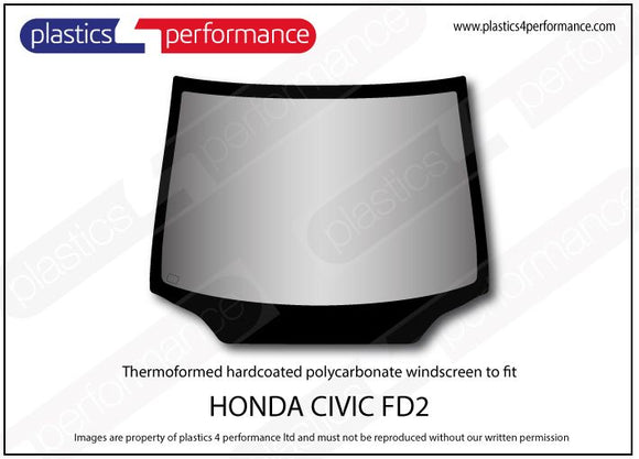 ポリカーボネート フロントウインドスクリーン｜ホンダ Civic Type R FD2 - Sedan