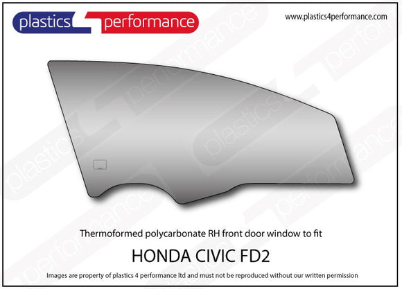 ポリカーボネート ウインドウキット｜ホンダ Civic Type R FD2 - Sedan